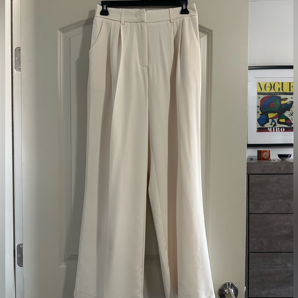 Elegant Cream Women's Trousers